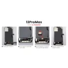 JH Apple iPhone 12 Pro Max 2020 (6.7) fekete LCD kijelző érintővel (FHD, removable IC)