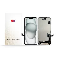   JH Apple iPhone 15 (6.1) fekete LCD kijelző érintővel (removable IC)