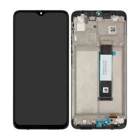   Xiaomi Redmi 9T / Poco M3 fekete gyári LCD kijelző érintővel és kerettel
