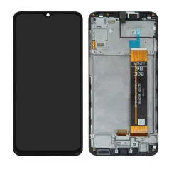   Samsung A236 Galaxy A23 5G fekete LCD kijelző érintővel és kerettel