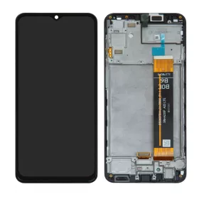   Samsung A236 Galaxy A23 5G fekete LCD kijelző érintővel és kerettel
