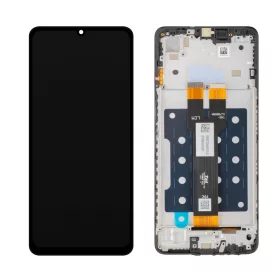   Samsung A076 Galaxy A07 5G fekete gyári LCD kijelző érintővel és kerettel (GH81-28713A)