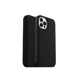   OtterBox Strada Apple iPhone 13 Pro (6.1) oldalra nyíló mágneses bőr könyvtok szilikon belsővel fekete
