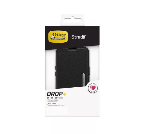 OtterBox Strada Apple iPhone 13 Pro (6.1) oldalra nyíló mágneses bőr könyvtok szilikon belsővel fekete