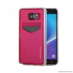   Mercury Slim Plus Samsung G930 Galaxy S7 kártyatartós hátlapvédő sötétpink