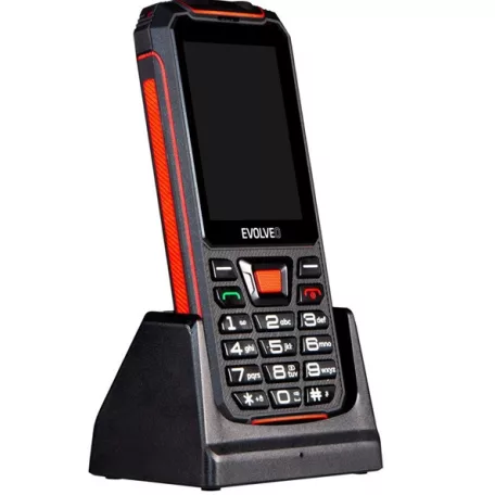 Evolveo StrongPhone Z4 ütés- és vízálló IP68 mobiltelefon dokkolóval, kártyafüggetlen, Dual Sim, fekete-piros