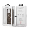 Guess Apple iPhone 13 Pro Max (6.7) PU 4G Metal Logo hátlapvédő tok barna (GUHCP13X4GMGBR)