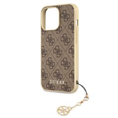   Guess Apple iPhone 13 Pro (6.1) PU 4G Printed Stripe hátlapvédő tok barna (GUHCP13LGF4GBR)