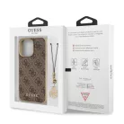 Guess Apple iPhone 13 Pro Max (6.7) PU 4G Printed Stripe hátlapvédő tok barna (GUHCP13XGF4GBR)