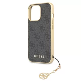   Guess Apple iPhone 13 Pro (6.1) 4G Charms hátlapvédő tok szürke (GUHCP13LGF4GGR)