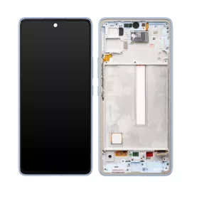   Samsung A536 Galaxy A53 5G kék gyári LCD kijelző érintővel és kerettel (GH82-28024C, GH82-28025C, GH97-28025C)