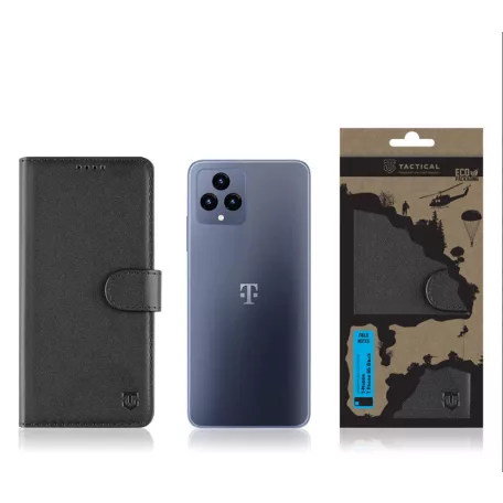 Tactical Field Notes T-Mobile T Phone Pro 5G oldalra nyíló mágneses könyv tok szilikon belsővel fekete