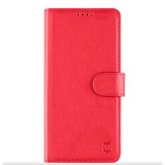   Tactical Field T - Mobile T Phone 5G oldalra nyíló mágneses könyv tok szilikon belsővel piros
