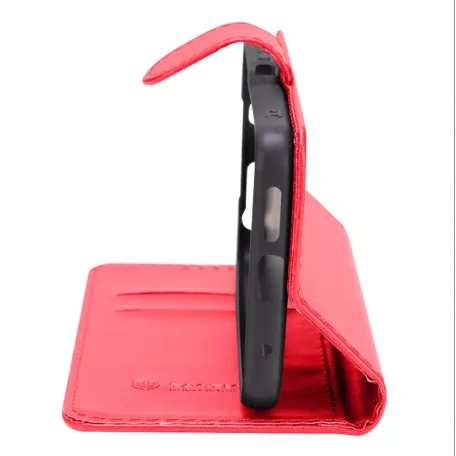 Tactical Field Notes T-Mobile T Phone 2 5G oldalra nyíló mágneses könyv tok szilikon belsővel piros