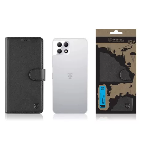 Tactical Field Notes T-Mobile T Phone 2 Pro 5G oldalra nyíló mágneses könyv tok szilikon belsővel fekete