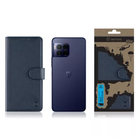 Tactical Field Notes T-Mobile T Phone 2 Pro 5G oldalra nyíló mágneses könyv tok szilikon belsővel kék