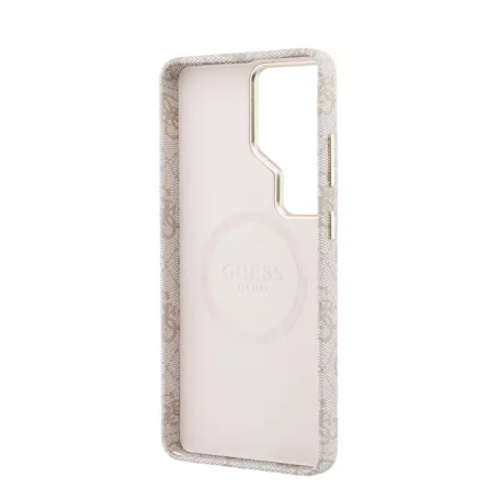 Guess PU 4G Metal Logo Samsung S948 Galaxy S26 Ultra hátlapvédő tok pink (GUHMS26L5P4FWMSP)