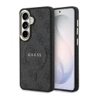 Guess PU Leather Gold Frame MagSafe Samsung S942 Galaxy S26 hátlapvédő tok fekete (GUHMS26SP4MSEGCK)