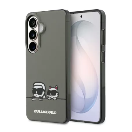 Karl Lagerfeld IML K&CH Peekaboo Samsung S948 Galaxy S26 Ultra hátlapvédő tok fekete (KLHMS26L6HPKACK)