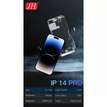 Apple iPhone 14 Pro (6.1) fekete LCD kijelző érintővel (removable IC)