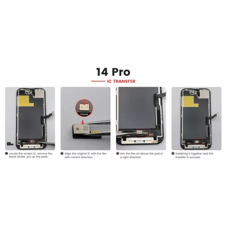 Apple iPhone 14 Pro (6.1) fekete LCD kijelző érintővel (removable IC)