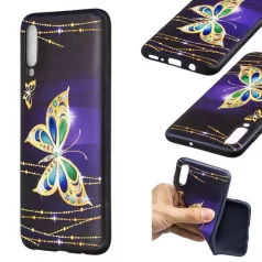   Slim Case Art - Samsung A705 Galaxy A70 (2019) fekete pillangó mintás szilikon tok