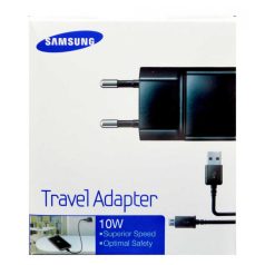   BLISZTERES Samsung ETA-U90EBE gyári hálózati fekete 2A ECB-DU4EBE fekete gyári micro usb adatkábellel 1.5m