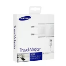 BLISZTERES Samsung ETAU90EWE gyári hálózati fehér 2A ECB-DU4EWE fehér gyári micro USB adatkábellel 1.5m