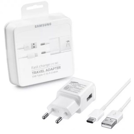 Samsung original travel charger head 2A (EP-TA20EWE) with EP-DN930CWEDC original data cable in blister