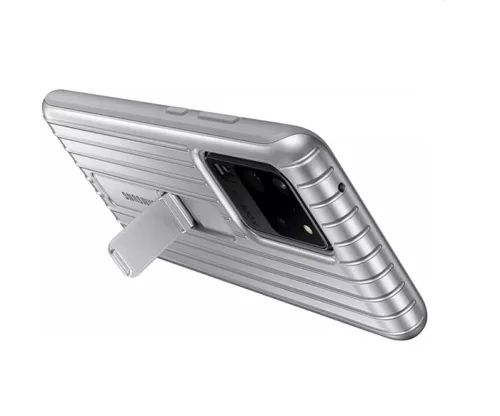 Samsung  Protective Standing Cover G988 Galaxy S20 Ultra (6.9) gyári ezüst hátlapvédő tok (EF-RG988)