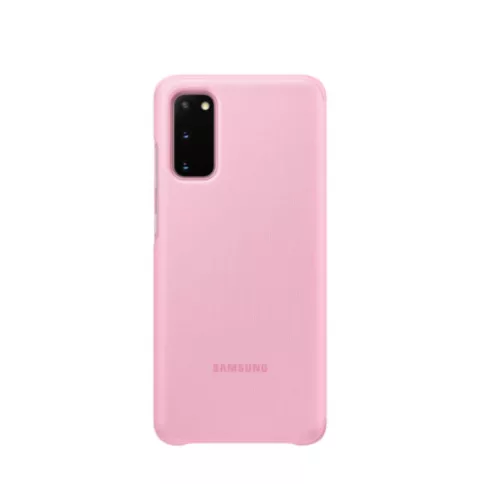 Samsung Smart Clear View G980 Galaxy S20 (6.2) gyári pink könyvtok (EF-ZG980)