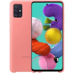   Samsung A715 Galaxy A71 (2020) gyári pink hátlapvédő szilikon tok (EF-PA715)