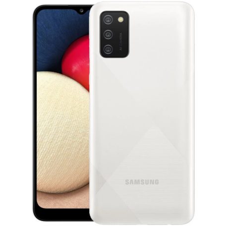 Samsung A025 Galaxy A02S 3/32GB Dual SIM kártyafüggetlen érintős mobiltelefon, fehér (Android)