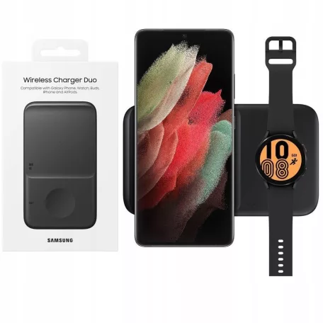 Bliszteres Samsung EP-P4300BBEGEU vezeték nélküli dupla fekete töltőpad 9W