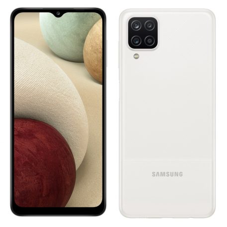 Samsung A127 Galaxy A12 3/32GB Dual SIM kártyafüggetlen érintős mobiltelefon, fehér (Android)