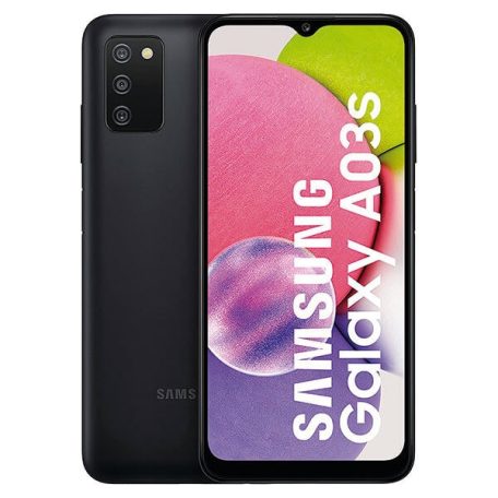 Samsung A037G Galaxy A03s (2021) 3/32GB Dual SIM kártyafüggetlen érintős mobiltelefon, fekete (Android)