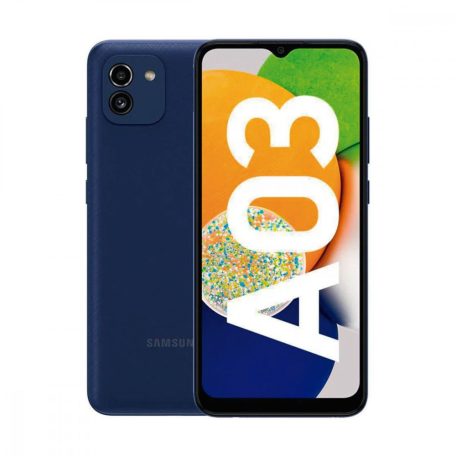 Samsung A035G Galaxy A03 (2021) 4/64GB Dual SIM kártyafüggetlen érintős mobiltelefon, kék (Android)