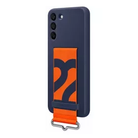   Samsung Silicone Cover S906 Galaxy S22 Plus (2022) gyári kék hátlapvédő tok szíjjal (EF-GS906TNEGWW)