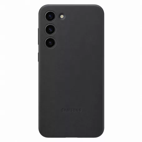 Samsung Leather Case S916 Galaxy S23 Plus (2023) gyári fekete hátlapvédő bőr tok (VS916LBEGWW)