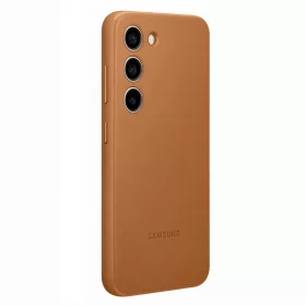   Samsung Leather Case S916 Galaxy S23 Plus (2023) gyári barna hátlapvédő bőr tok (EF-VS916LAEGWW)