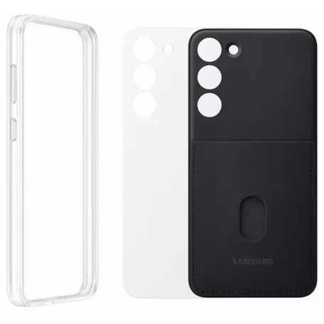 Samsung Frame Cover S916 Galaxy S23 Plus (2023) gyári fekete hátlapvédő tok (EF-MS916CBEGWW)