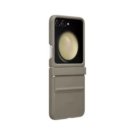 Samsung Galaxy Z Flip 5 gyári etoupe hátlapvédő ökobőr tok (EF-VF731PAEGWW)