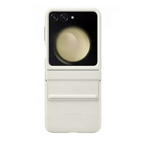 Samsung Galaxy Z Flip 5 gyári krém hátlapvédő ökobőr tok (EF-VF731PUEGWW)