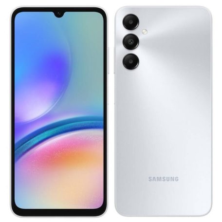 Samsung A057 Galaxy A05s (2023) 4/64GB Dual SIM kártyafüggetlen érintős mobiltelefon, ezüst (Android)