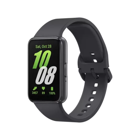 Samsung Galaxy Fit3 (SM-R390NZAAEUE) okoskarkötő pulzusmérővel és SOS funkcióval, grafit, 40mm