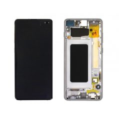   Samsung G975 Galaxy S10 Plus fekete gyári LCD kijelző érintővel és kerettel