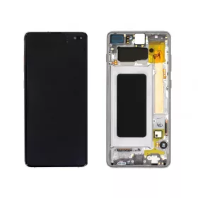   Samsung G975 Galaxy S10 Plus fekete gyári LCD kijelző érintővel és kerettel