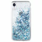 Liquid Glitter - Huawei Y7 (2019) kék szilikon tok