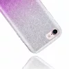 Shining Glitter tok - Samsung A705 Galaxy A70 (2019) ezüst - lila csillogó tok