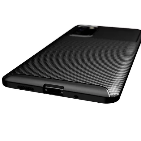 Huawei P30 Pro Carbon Fiber ütésálló szilikon tok kék